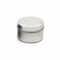 Round silver metal tin container 63x45mm for cosmetics storage, candy and jewelry. - D63*45mm / Silver