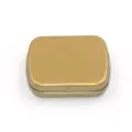 Kompakte Mini Metalldose fur Minzbonbons, Kaugummis, Tabletten oder Augenbrauenseife. - Glänzendes Gold