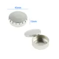 Small round metal tin box 45x15mm push-open pill ointment storage container for cosmetics. - Snap Box / 45*15mm / Silver