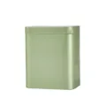 Vintage matte metal tea canister square tin storage box for loose leaf tea and kitchen food. - 105*80*128mm Mint Green / Green