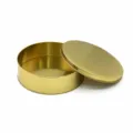 Gold round tinplate storage box, 168x50mm metal container for gifts, candy and cosmetics. - D168*50mm / Gold
