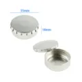 Round small metal tin press box 55x18mm, portable aluminum container for lip balm, mints, and pills. - Snap Box / 55*18mm / Silver