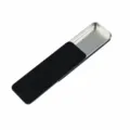 Black sliding metal tin box, 143x50x13mm portable storage container for small items. - 143x50x13mm / Black