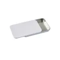 Boite en fer blanc metallique coulissante portable conteneur de stockage pour petits objets - Blanc