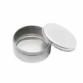 Silver round tin box metal container with lid for storage, diameter 100mm height 40mm design - D100*40mm / Silver