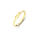 Gold Double Heart Ring S925 Sterling Silver Stackable Minimalist Ring SKU Option - Size 6 / Double Heart Stackable Style (FDJZ-204) / Gold