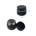 Mini pot en metal noir portable avec couvercle a vis, petit conteneur de baume de 3.5x2.8cm. - D35*28mm / Noir