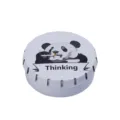 Boîte ronde en fer-blanc mignonne motif panda dessin animé petit conteneur de stockage - Boîte click-clack 55x20 mm D - Tête de panda