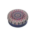 Boîte de rangement ronde créative avec motif mandala floral, mini format pour accessoires. - Boîte click-clack 55x20 mm A - Fleur de mandala