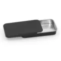 Boite en metal coulissante noire pour cosmetiques autocollants DIY fard a paupiere parfum. - 60x34x10mm / Noir mat