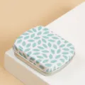 Kleine Blechdose mit gruenem Blattmuster, suesses Metallkaestchen fuer Schmuck und Suessigkeiten - Grünes Blatt / 60x47x15mm