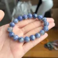 Blauwe natuursteen kraal armband voor vrouwen minimalistische mode sieraden kristal kraal - 8mm / Blauwe Punt Steen