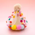 Cute pet birthday hat with colorful polka dots mesh design, perfect for dogs and cats party. - S / Hat / Colorful