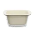 Cesta de drenaje doble para cocina, colador versátil y lavabo de lavado para frutas. - Blanco