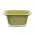Cesta de drenaje doble cocina frutas verduras lavado colador verde oliva claro - Verde