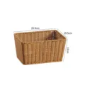 Gevlochten Opbergmand Rechthoekig Rattan Fruit Brood Organizer 29,5x19,5x15 cm - 29.5*19.5*15CM / Lichtkoffie