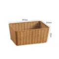 Rattan Opbergmand Rechthoekig Display Mand Fruit Brood Organiserend 34.5x25.5x15cm - 34.5*29.5*15CM / Lichtkoffie