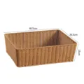 Geweven opbergmand voor supermarkt fruit brood display en huishoudelijke opberging. - 49.5*39.5*15CM / Lichtkoffie