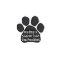 Cute black white paw enamel pin funny dog slogan brooch metal badge fashion accessories - C1619-4 Paw Brooch (My Dog is Smarter)