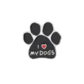 Cute dog paw enamel pin badge with heart design, trendy pet lover fashion jewelry accessory. - C1619-3 Paw Brooch (I MY DOGS)