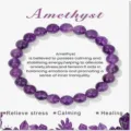 Natürlicher lila Amethyst Perlen Armband 8mm elastische Heilung Edelstein Schmuck Damen - Amethyst-Imitat