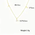 Collier ras de cou minimaliste en acier titane goutte d'eau diamant blanc style coréen - Trois Gouttes d'Eau (H1557) / Or