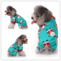 Combinaison de Noël verte pour chien Mignon vêtement de Père Noël pour chiot Teddy - SDZ79 Vert