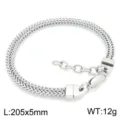 Bracelet chaîne queue de renard en acier inoxydable minimaliste avec extension réglable unisexe. - Argent