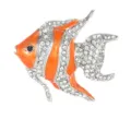 Exquisite rhinestone tropical fish brooch alloy fashion animal pin for stylish scarf decoration - Angelfish Style (C2746-35)