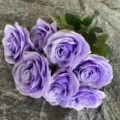 Artificial Purple Rose Bouquet Silk Flower Variant for Wedding Arch Decor and Home Display - Light Purple