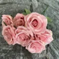 Pink artificial rose bouquet silk flowers for wedding arch home decoration floral arrangement - Autumn Pink