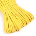 Yellow PU Leather Flat Braided Rope Cord for DIY Bracelets Belts Apparel Accessories - 5 Yards/Pack / Yellow