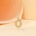 Gold Initial Letter O Pendant Necklace Elegant Alphabet Jewelry for Women Daily Wear - Letter O