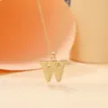 Gold plated alloy uppercase letter W pendant necklace fashion choker jewelry accessory - Letter W