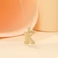 Gold Letter K Pendant Necklace Alloy Choker Minimalist Fashion Alphabet Jewelry Item - Letter K