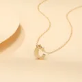 Gold-tone letter C pendant necklace, stylish fashion alphabet chain for women and girls daily wear. - Letter C