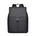 Mochila de negocios negra minimalista, gran mochila para portátil de uso diario. - Negro