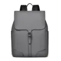Mochila casual minimalista gris para hombre, gran bolsa de ordenador para negocios. - Gris
