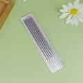 Bougies d'anniversaire longues et fines argentées pour décoration de gâteau, lot de 6 pièces - Style Crayon C6 / Argent