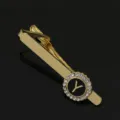 Gold letter Y tie clip retro rhinestone lapel pin crystal alphabet brooch fashion jewelry - T1051-Y Tie Clip