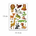 Lindos adhesivos de tatuaje temporal de animales de dibujos animados para niños, impermeables - Animal lámina dorada WE-017
