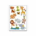 Hoja de tatuajes temporales de animales de la selva lindos para niños fiesta impermeable - Animales con estampado dorado WE-019