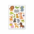 Bonita hoja de tatuajes temporales de animales de dibujos animados para niños, pegatinas 15x10,5cm. - Animal con estampado dorado WE-020