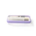 Clear PET travel storage bag with purple zipper and cosmetic bottles for daily use and toiletries - Purple Zipper Small Size