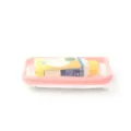 Clear PET travel storage bag with pink zipper, portable cosmetic and makeup organizer pouch. - Pink Zipper Small Size