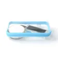 Clear travel cosmetic bag with blue zipper, portable transparent makeup storage organizer for toiletries. - Blue Zipper Small Size