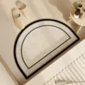 Semicircle diatomite bath mat non-slip water absorbent quick dry floor mat for home bathroom - 40*60cm / Roman Manor 4