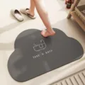 Alfombra de baño de tierra de diatomeas nube gris antideslizante absorbente para el hogar. - 40*60cm / Mansión Romana 10