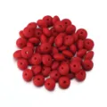 Red Silicone Flat Round Beads Spacer DIY Bracelet Jewelry Making Accessories Pack - 20 Pieces Set / Red