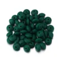 Dark green silicone abacus beads flat spacer beads for DIY bracelet jewelry making accessories. - 20 Pieces Set / Dark Green